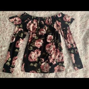 Floral off the shoulder blouse